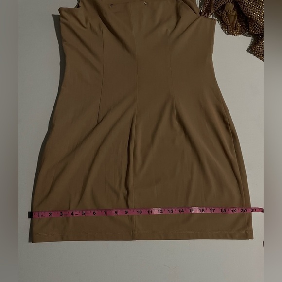 Self Portrait Tan Hotfix Fishnet Maxi Dress crystal Rhinestone studded gown 10 - Picture 11 of 16